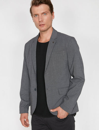17514 Anthracite Button Detailed Jacket