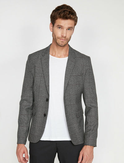 17551 Grey Check Blazer