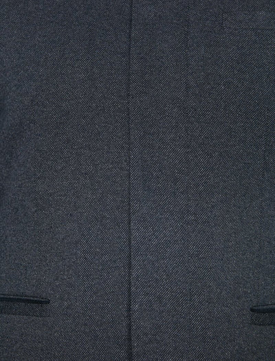 17500 Navy Zipper Detailed High Neck Jacket