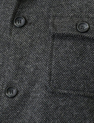 17480 Grey High Collar Four Pockets Jacket