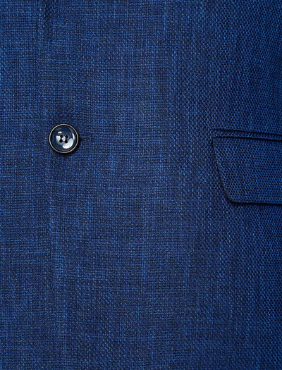 17482 Petrol Two Buttons Blazer Jacket