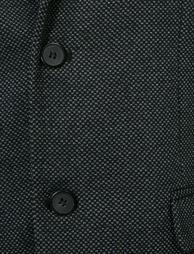 17483 Black Two Buttons Jacket