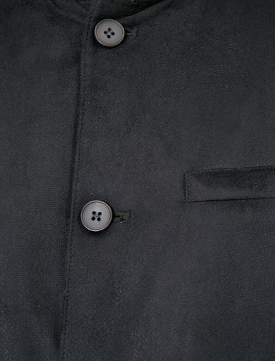 17499 Anthracite Suede Look High Collar Jacket