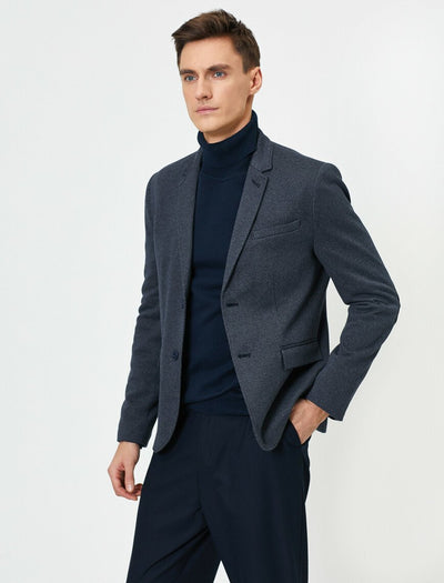 17484 Anthracite Two Button Elbow Patched Jacket