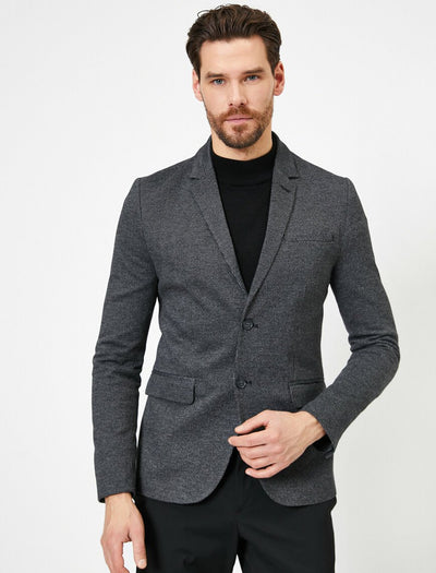 17476 Anthracite Two Button Double Vent Jacket