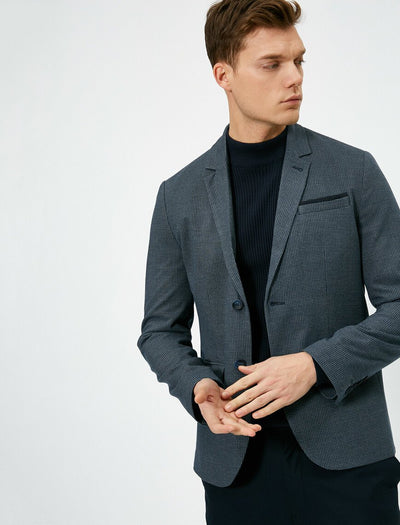 17497 Anthracite Button Detailed Jacket