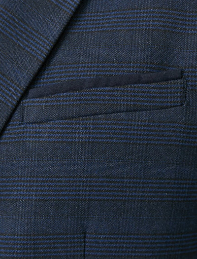 17524 Navy Check Jacket
