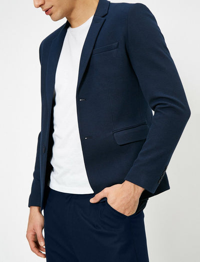 17498 Navy Slim Fit Blazer Jacket