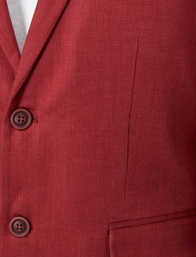 17478 Brick Red Double Button Jacket