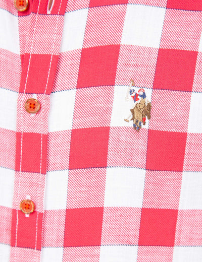 17624 Pomegranate US POLO ASSN Check Shirt