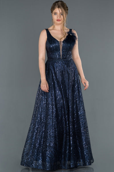 16951 navy blue feather detail sequins dress