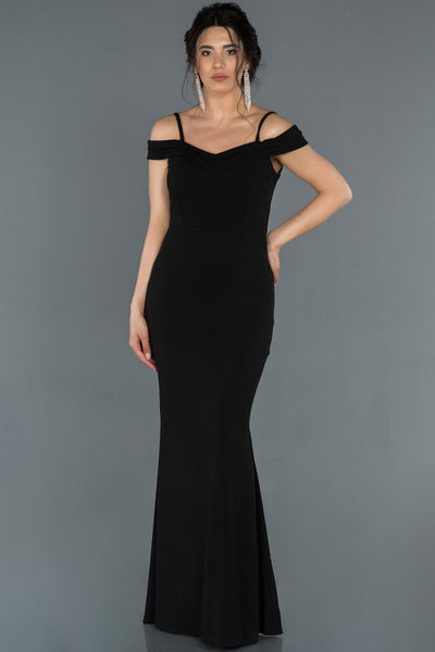 17289 Black Off-Shoulder Mermaid Dress