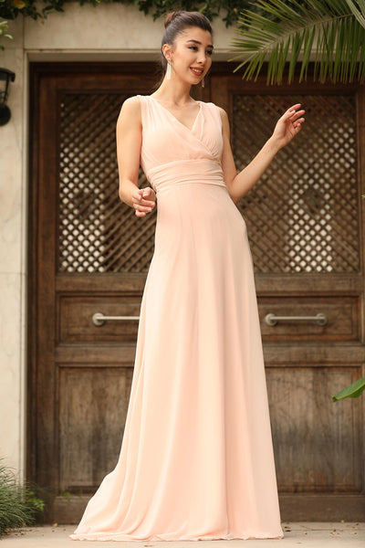  Queen chiffon powder women evening dress 