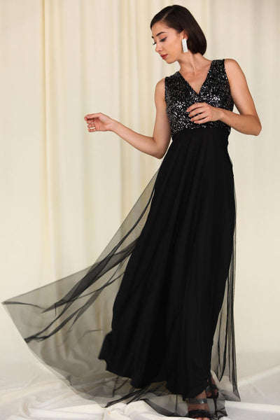  Women black women evening dress 
