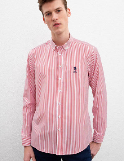 17651 Red US POLO ASSN Striped Shirt
