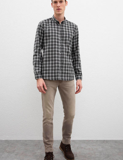 17633 Grey US POLO ASSN Check Shirt