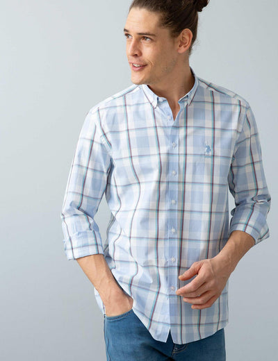 17655 Light Blue US POLO ASSN Cotton Shirt