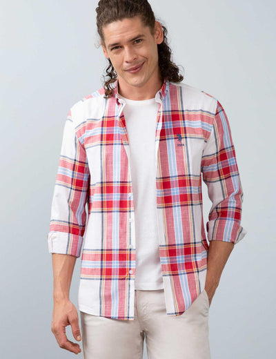 17613 Red US POLO ASSN Check Shirt
