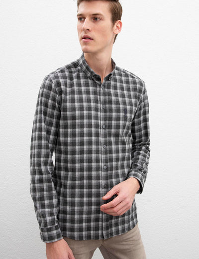 17633 Grey US POLO ASSN Check Shirt