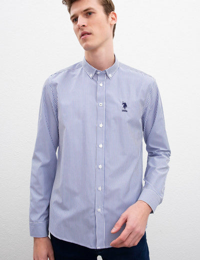 17616 Navy US POLO ASSN Striped Shirt