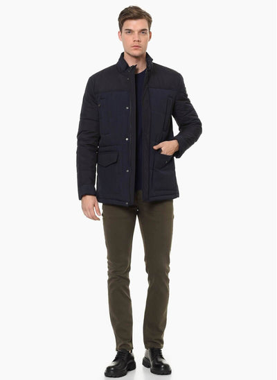 4062 Navy High Collar Coat Men's Jacket South Africa
