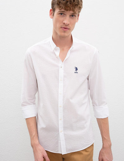 17707 White US POLO ASSN Cotton Shirt