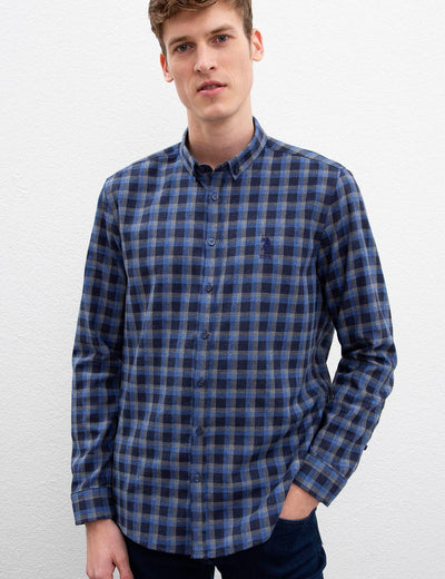 17643 Navy Blue US POLO ASSN Check Shirt