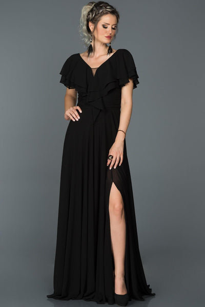 9336 Black Slit Long Evening Dress Women Dress South Africa