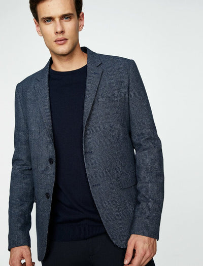 10806 Navy Blue Check Blazer men's jacket South Africa