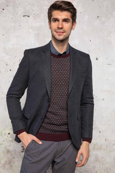 11724 Indigo Patterned Mens Blazer Jacket men's jacket South Africa