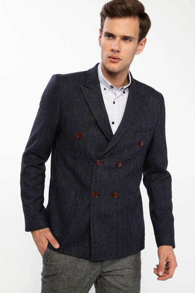 11765 Blue Patterned Mens Blazer Jacket men's jacket South Africa