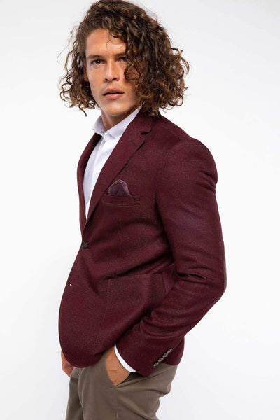 11780 Burgundy Pocket Detailed Mens Blazer Jacket men's jacket South Africa