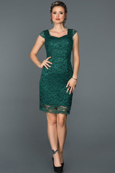 14843 Emerald Green Lace Dress