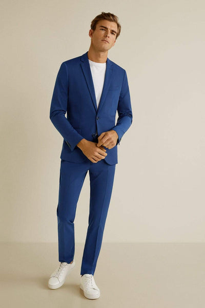  Men's Ink Blue Super Narrow Suit Blazer Jacket 43000490 