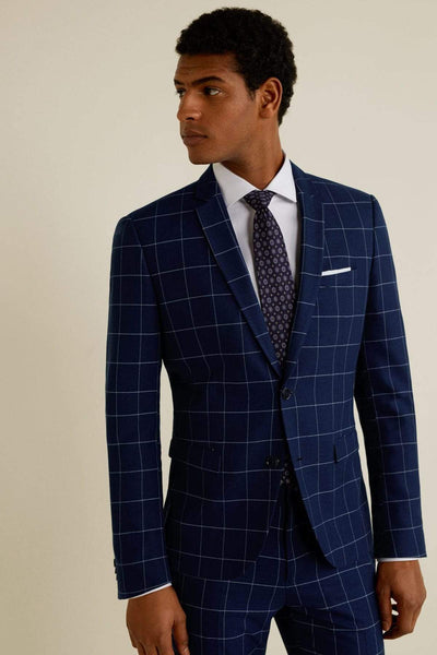  Men's Midnight Blue Slim Fit Tailored Blazer Jacket 43043714 