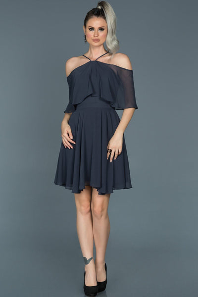14867 Indigo Off-Shoulder Chiffon Dress Women Dress South Africa