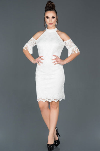 14900 Off-White Cold Shoulder Lace Dress Women Dress South Africa