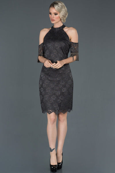 14901 Grey Cold Shoulder Lace Dress Women Dress South Africa