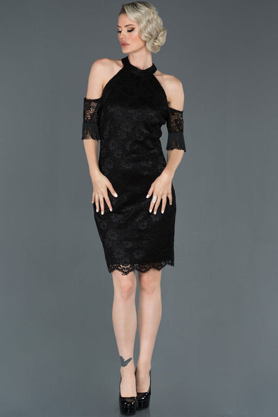 14902 Black Cold Shoulder Lace Dress Women Dress South Africa
