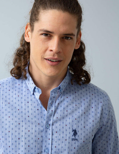 17666 Indigo US POLO ASSN Cotton Shirt