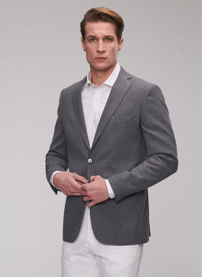 2860 Grey Two Button Classic Jacket
