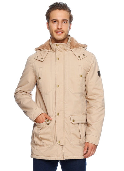 3986 Camel Hooded Coat