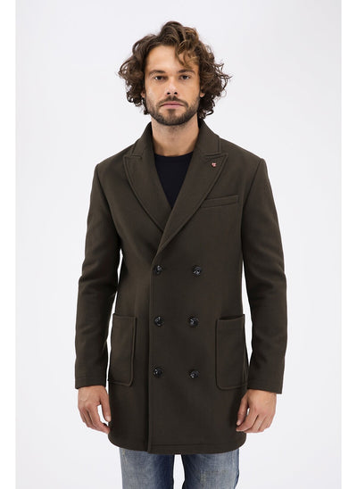 3923 Green Jacket Collar Coat