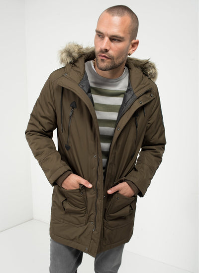 3917 Brown Hooded Coat