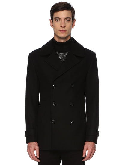 3984 Black Double Breasted Coat