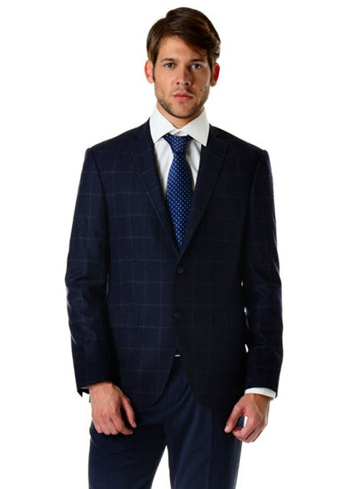 2863 Navy Blue Check Jacket