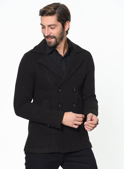 3954 Brown Patterned Coat