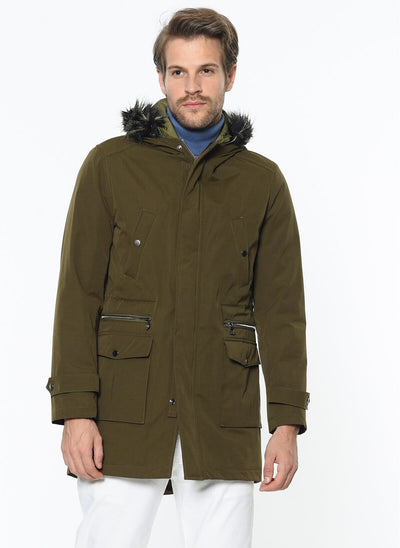 3936 Green Hooded Coat