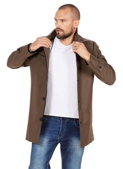3886 Camel Check Coat