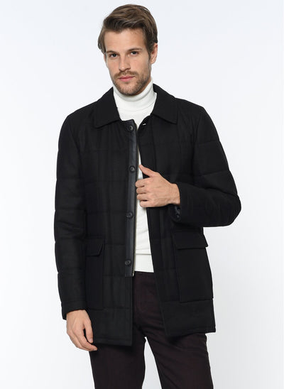 3873 Black Zip Up Coat